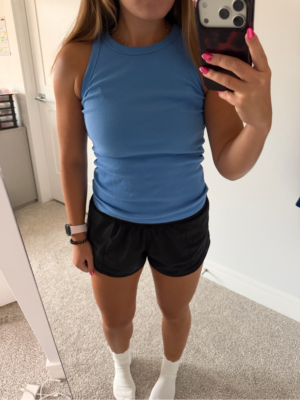 Target Blue Ribbed Tank Top - Women's Sleeveless